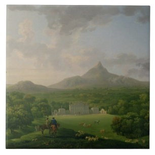 View of Powerscourt, County Wicklow, c.1760-2 (oil Ceramic Tile