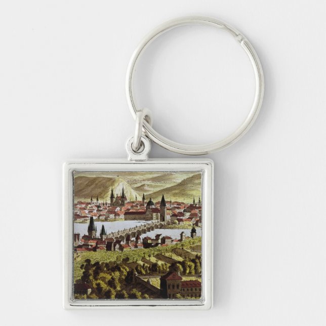View of Prague Keychain (Front)