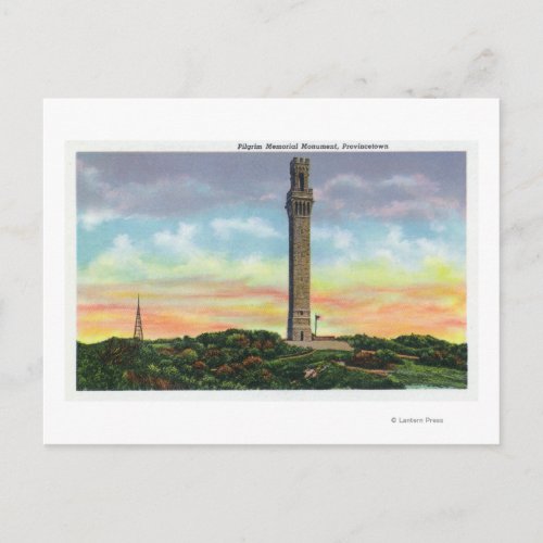 View of Provincetown Pilgrim Memorial Monument Postcard