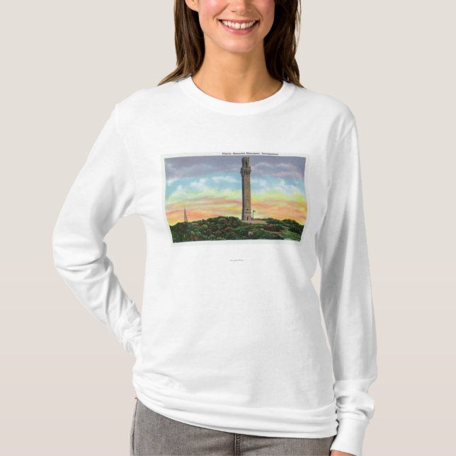 View of Provincetown Pilgrim Memorial Monument T-Shirt (Front)