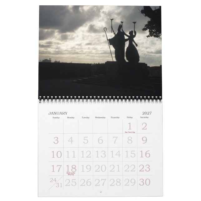 View Of Puerto Rico Calendar (Jan 2027)