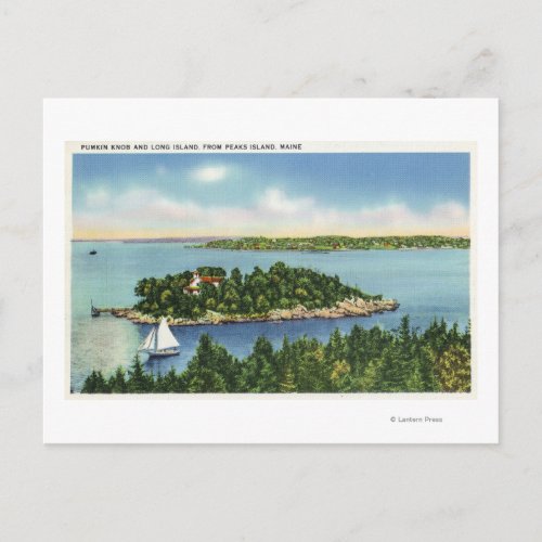 View of Pumkin Knob and Long Island Postcard