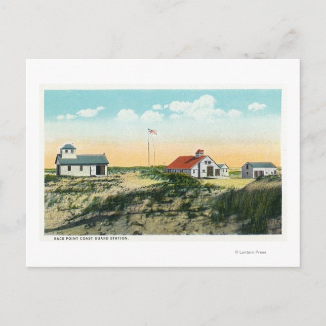 View of Race Point Coast Guard Station Postcard (Front)