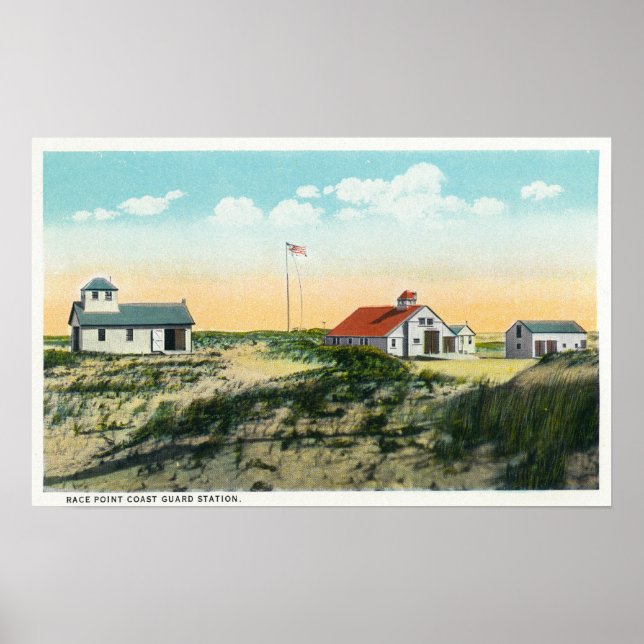 View of Race Point Coast Guard Station Poster (Front)