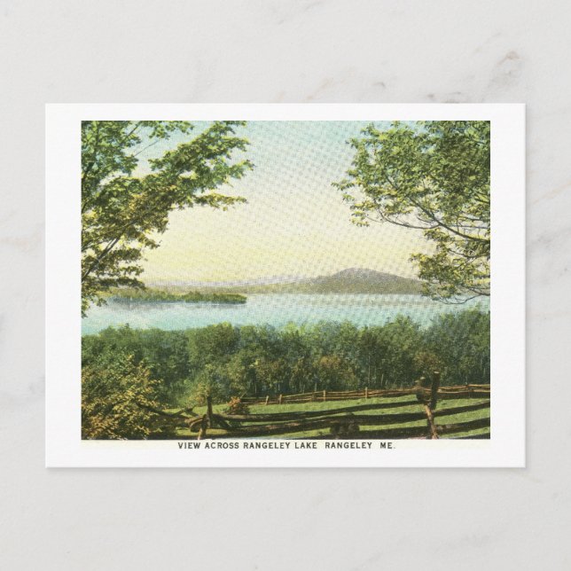 View of Rangeley Lake, Maine Vintage Postcard (Front)