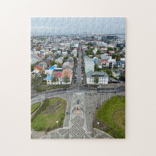 View of Reykjavik Iceland from Hallgrimskirkja Jigsaw Puzzle