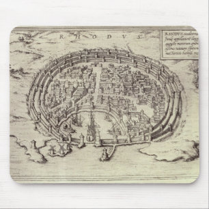 View of Rhodes, from 'Theatre of the Main Towns in Mouse Pad