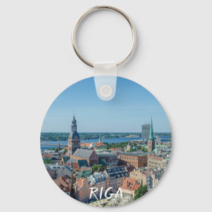 View of Riga city centre from above Keychain
