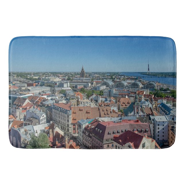 View of Riga old town from above Bath Mat (Front)