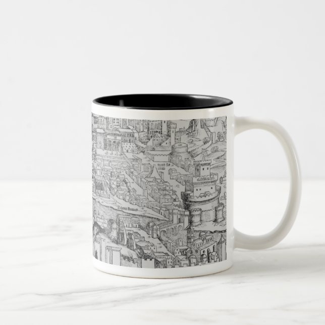 View of Rome, 1493 Two-Tone Coffee Mug (Right)