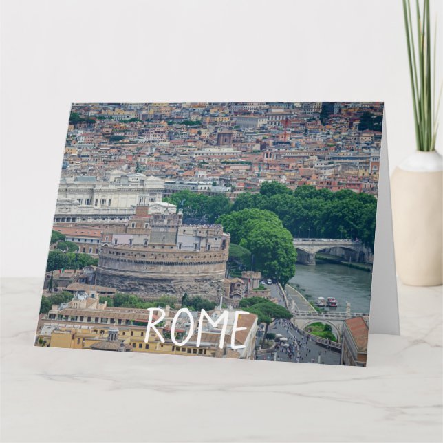 View of Rome historic city center from above Card (Front)
