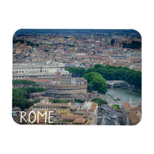View of Rome historic city center from above Magnet