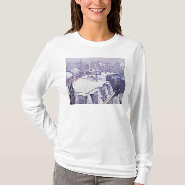 View of Roofs  or Roofs under Snow, 1878 T-Shirt (Front)