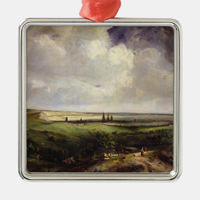 View of Rouen, 1831 Metal Ornament (Front)