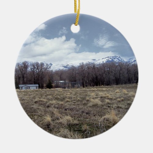 View Of Ruby Mountains Ceramic Ornament