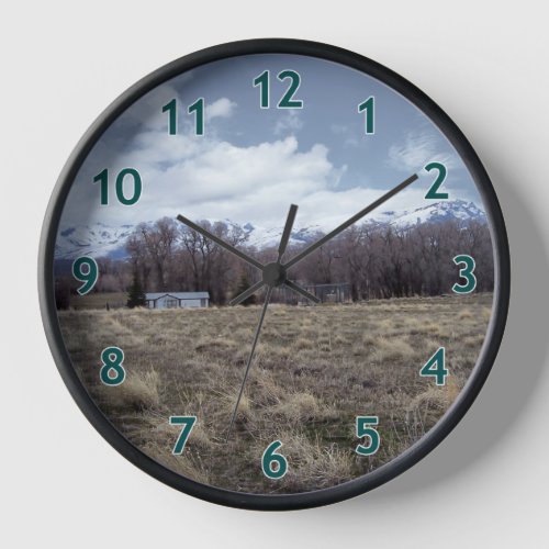 View Of Ruby Mountains Clock