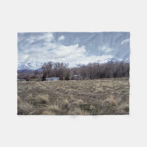 View Of Ruby Mountains Fleece Blanket