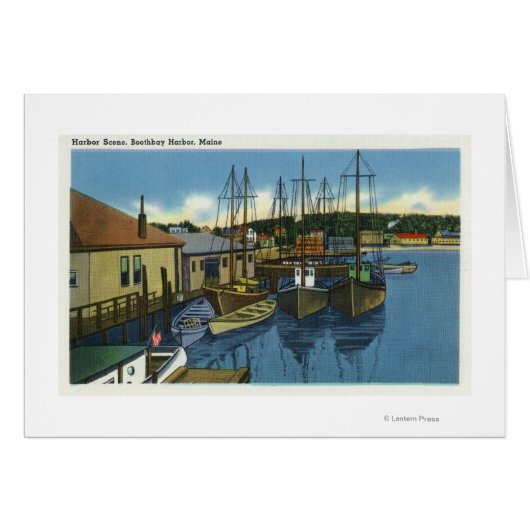 View of Sailboats Docked in the Harbor Cards (Front Horizontal)