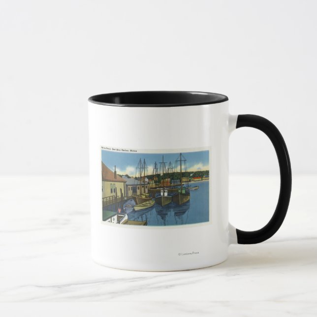 View of Sailboats Docked in the Harbor Mug (Right)