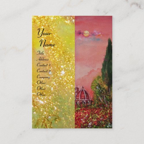 VIEW OF SAINT MARY OF FLOWER  FLORENCE IN SUNSET BUSINESS CARD