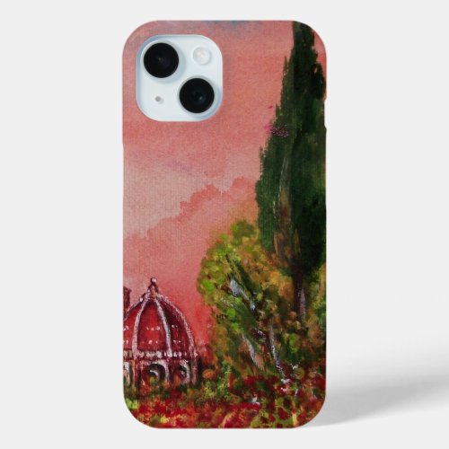 VIEW OF SAINT MARY OF FLOWER  FLORENCE IN SUNSET iPhone 15 CASE
