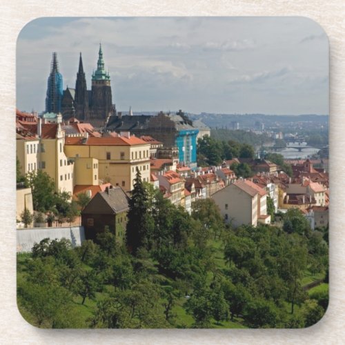 View of Saint Vituss Cathedral Prague Czech Coaster