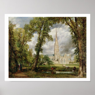 View of Salisbury Cathedral from the Bishop's Grou Poster