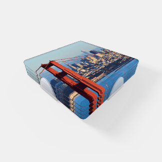 View of San Francisco Through Golden Gate Bridge Coaster Set