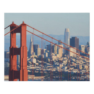 View of San Francisco Through Golden Gate Bridge Faux Canvas Print