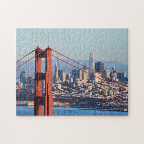 View of San Francisco Through Golden Gate Bridge Jigsaw Puzzle