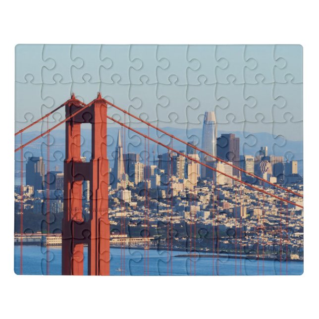 View of San Francisco Through Golden Gate Bridge Jigsaw Puzzle (Puzzle Horizontal)