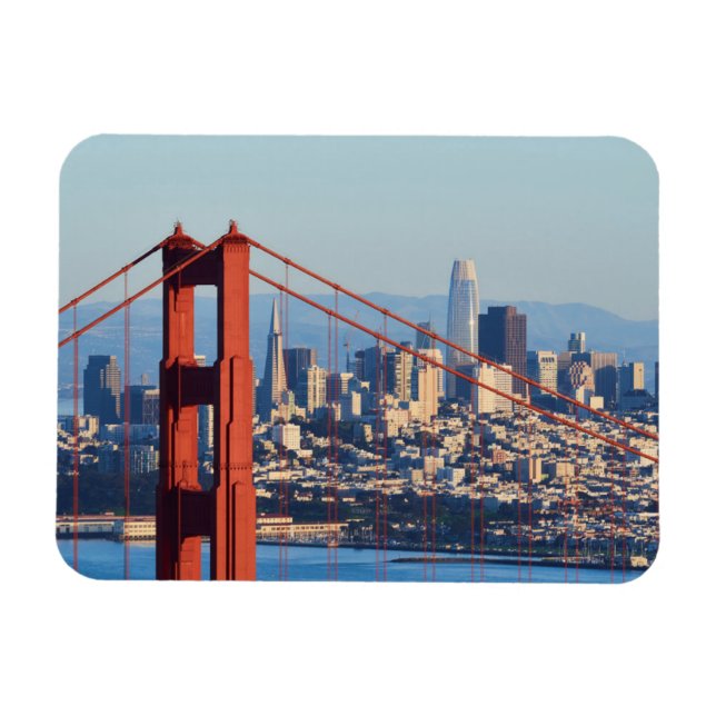 View of San Francisco Through Golden Gate Bridge Magnet (Horizontal)