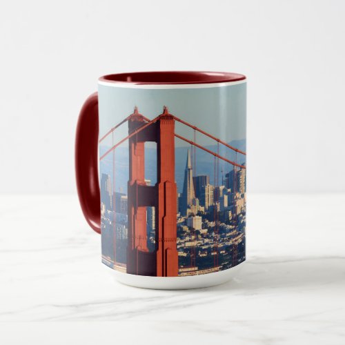 View of San Francisco Through Golden Gate Bridge Mug