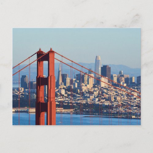 View of San Francisco Through Golden Gate Bridge Postcard