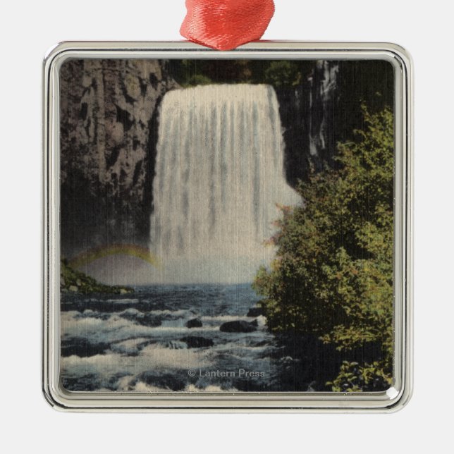 View of San Joaquin River & Rainbow Falls Metal Ornament (Front)