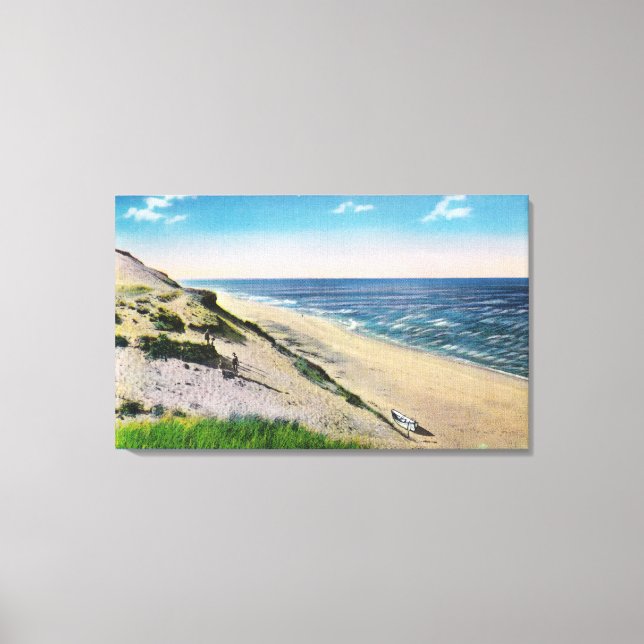 View of Sand Dunes and the Beach Canvas Print (Front)