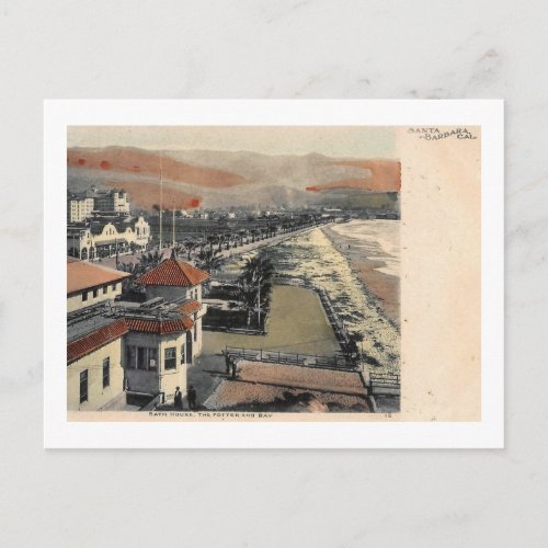 View of Santa Barbara California Vintage c1910 Postcard