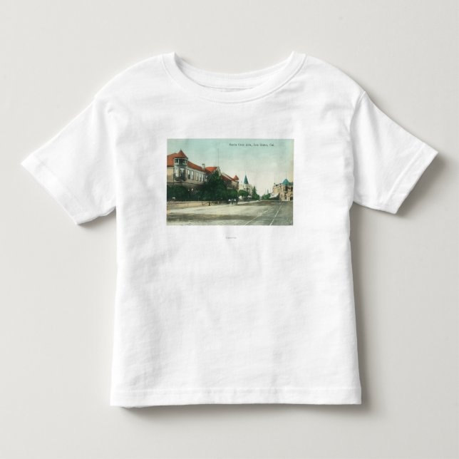 View of Santa Cruz AvenueLos Gatos, CA Toddler T-shirt (Front)