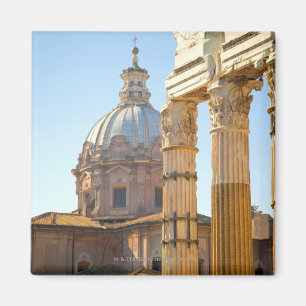View of Santi Luca e Martina in the Roman Forum Magnet