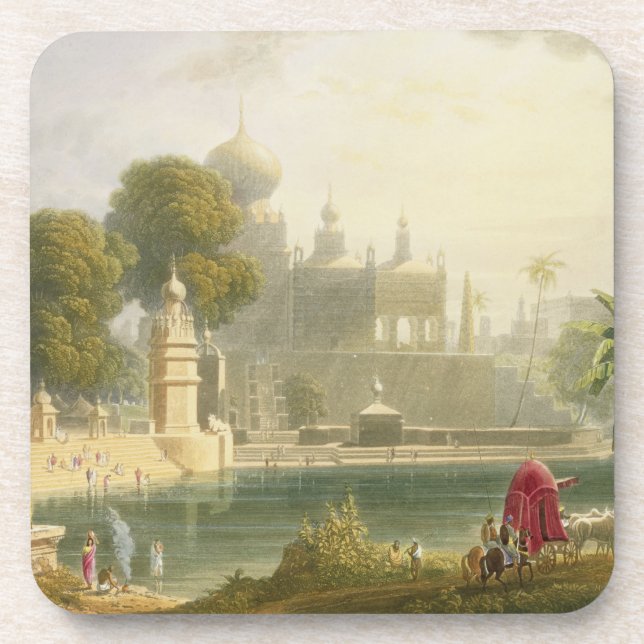 View of Sassoor in the Deccan, from Volume II of ' Beverage Coaster (Front)