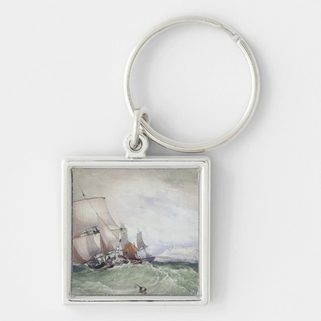 View of Scarborough, with a Collier Brig Keychain (Front)