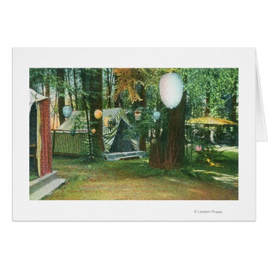 View of Scotts Camp, RedwoodsRussian River, CA Cards (Front Horizontal)