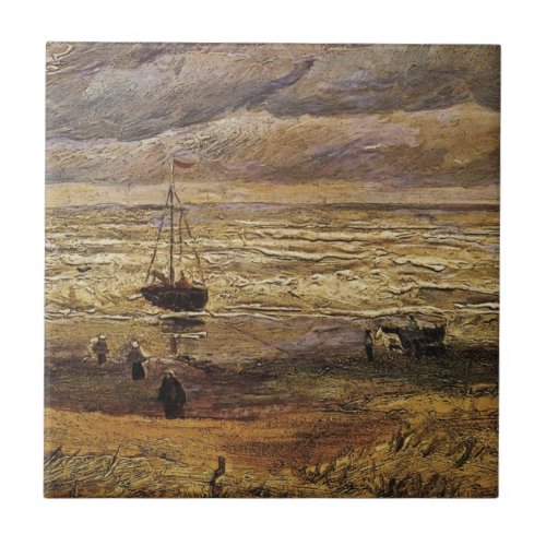 View of Sea at Scheveningen by Vincent van Gogh Ceramic Tile