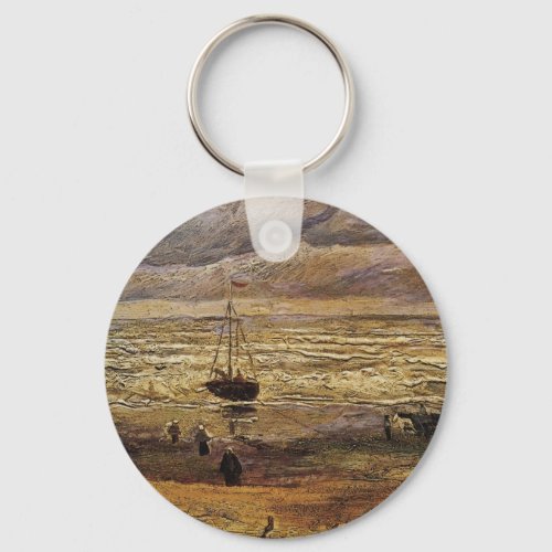 View of Sea at Scheveningen by Vincent van Gogh Keychain