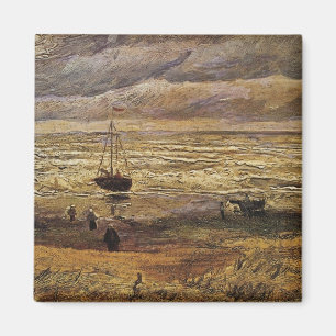 View of Sea at Scheveningen by Vincent van Gogh Magnet