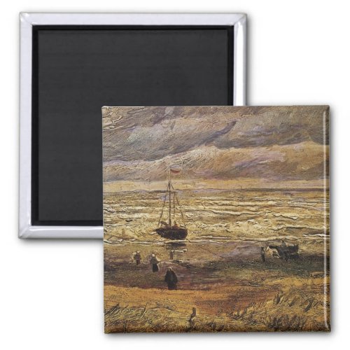 View of Sea at Scheveningen by Vincent van Gogh Magnet