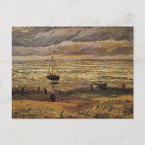 View of Sea at Scheveningen by Vincent van Gogh Postcard