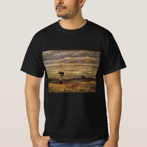 View of Sea at Scheveningen by Vincent van Gogh T_Shirt