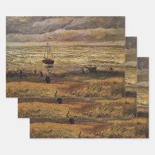 View of Sea at Scheveningen by Vincent van Gogh Wrapping Paper Sheets