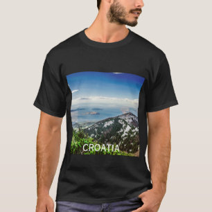 View of sea from mountains in Croatia T-Shirt